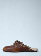 Miu Miu Leather Lace-Up Mules