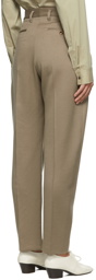 LEMAIRE Taupe Wool Trousers