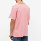 Armor-Lux Men's Fine Stripe T-Shirt in Watermelon/White