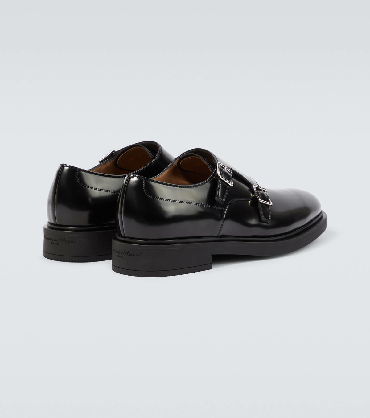 Gianvito Rossi Scott leather monk strap shoes