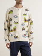 BODE - Camp Bead-Embellished Jacquard-Knit Wool and Cotton-Blend Cardigan - Multi