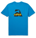 Ader Error - Oversized Logo-Appliquéd Printed Cotton-Blend Jersey T-Shirt - Blue