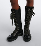 Miu Miu Leather lace-up boots
