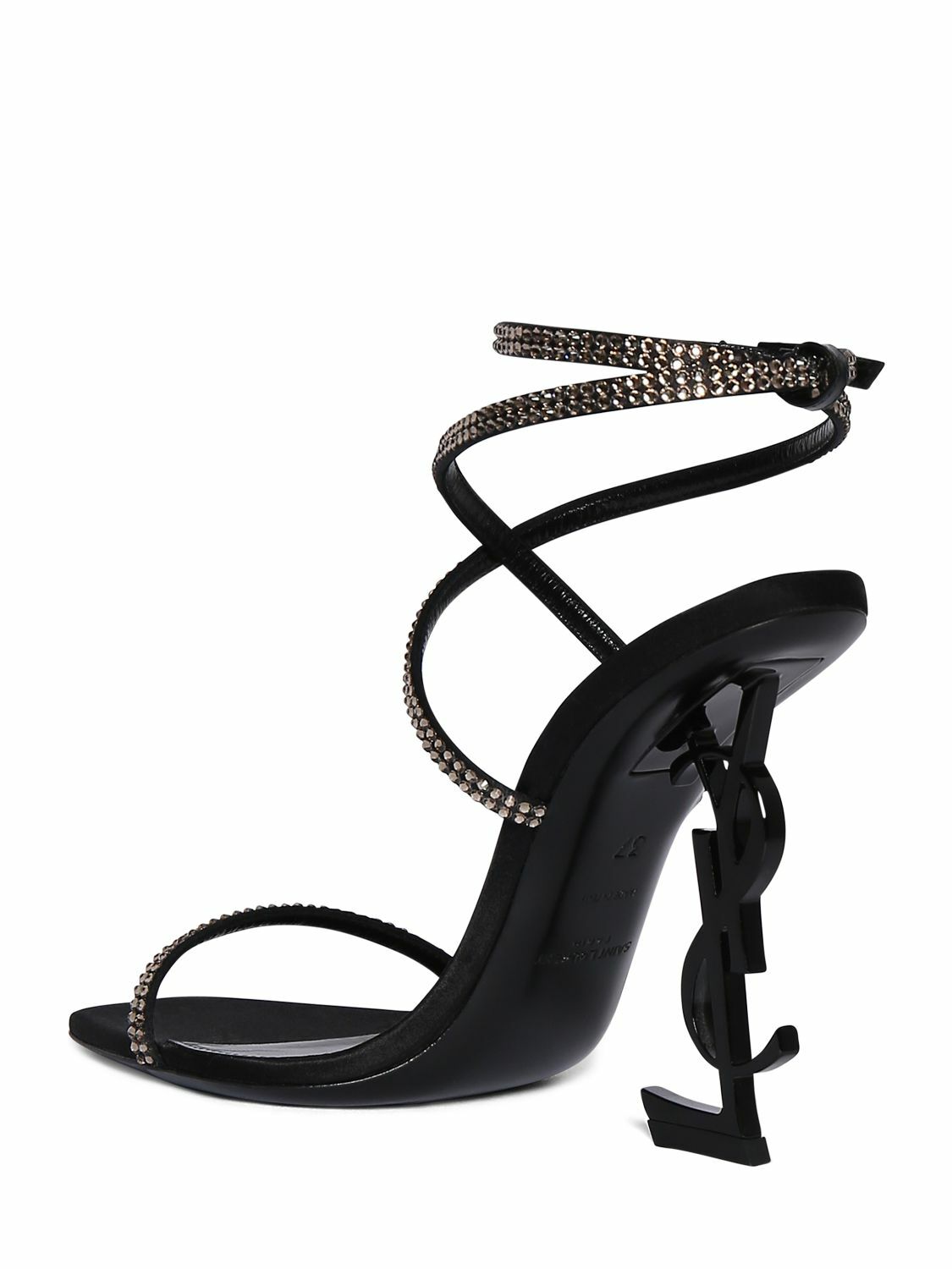 SAINT LAURENT - 110mm Opyum Satin Sandals Saint Laurent
