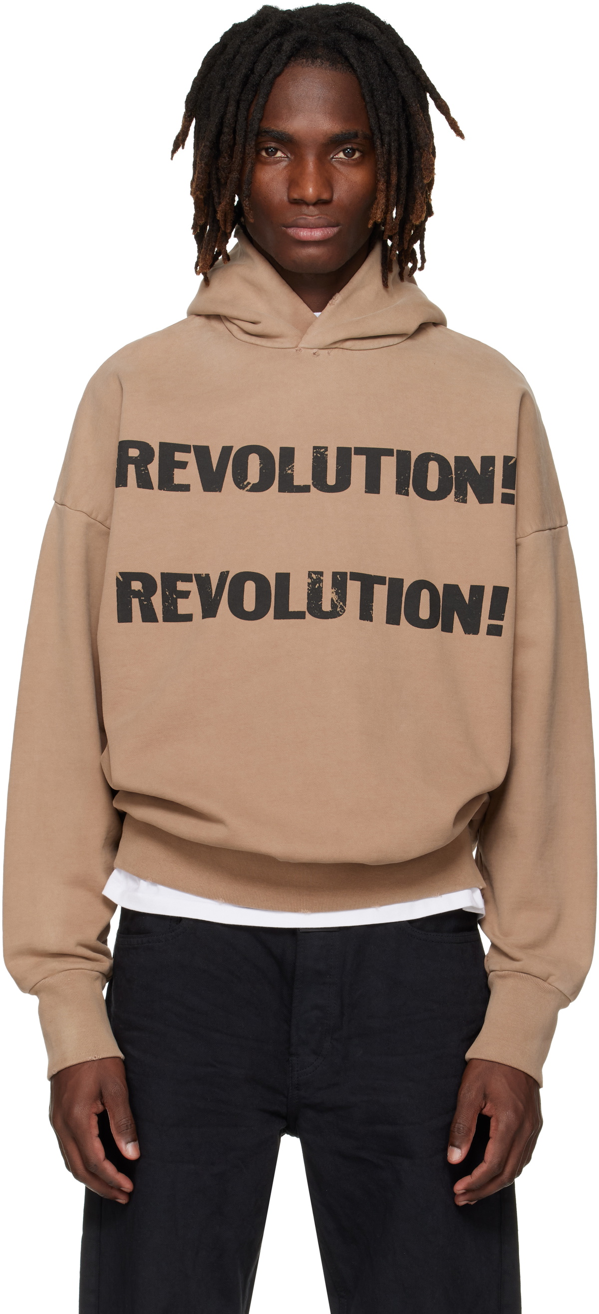 Fear of God Pink Heavyweight Long Sleeve 'Revolution' Hoodie