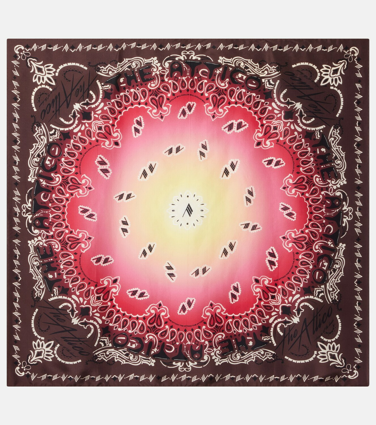 The Attico Printed silk scarf