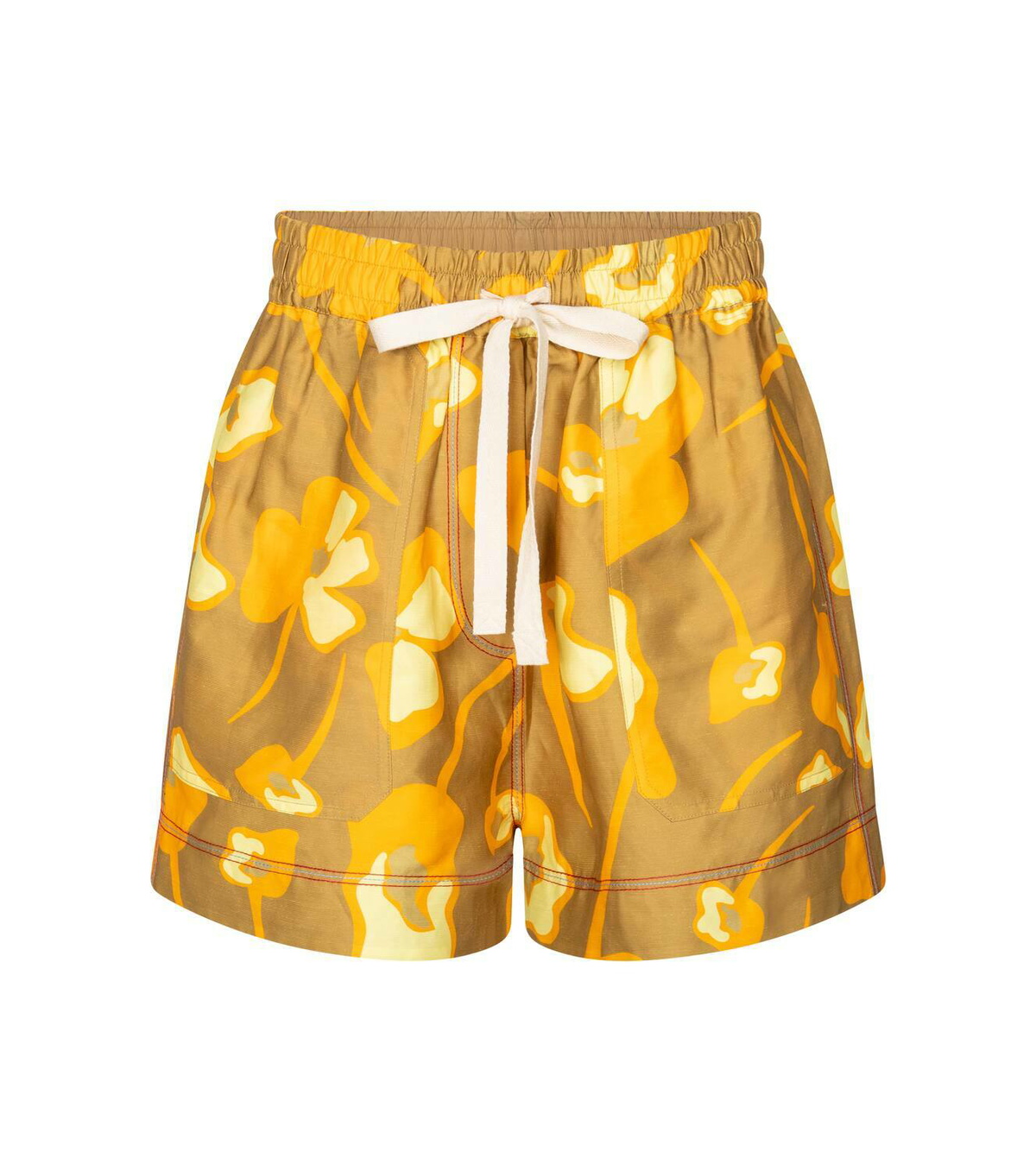 Lee Mathews Wren floral linen-blend shorts