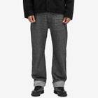 Wood Wood Men's Al Rigid Denim Straight Jean in Black Wash