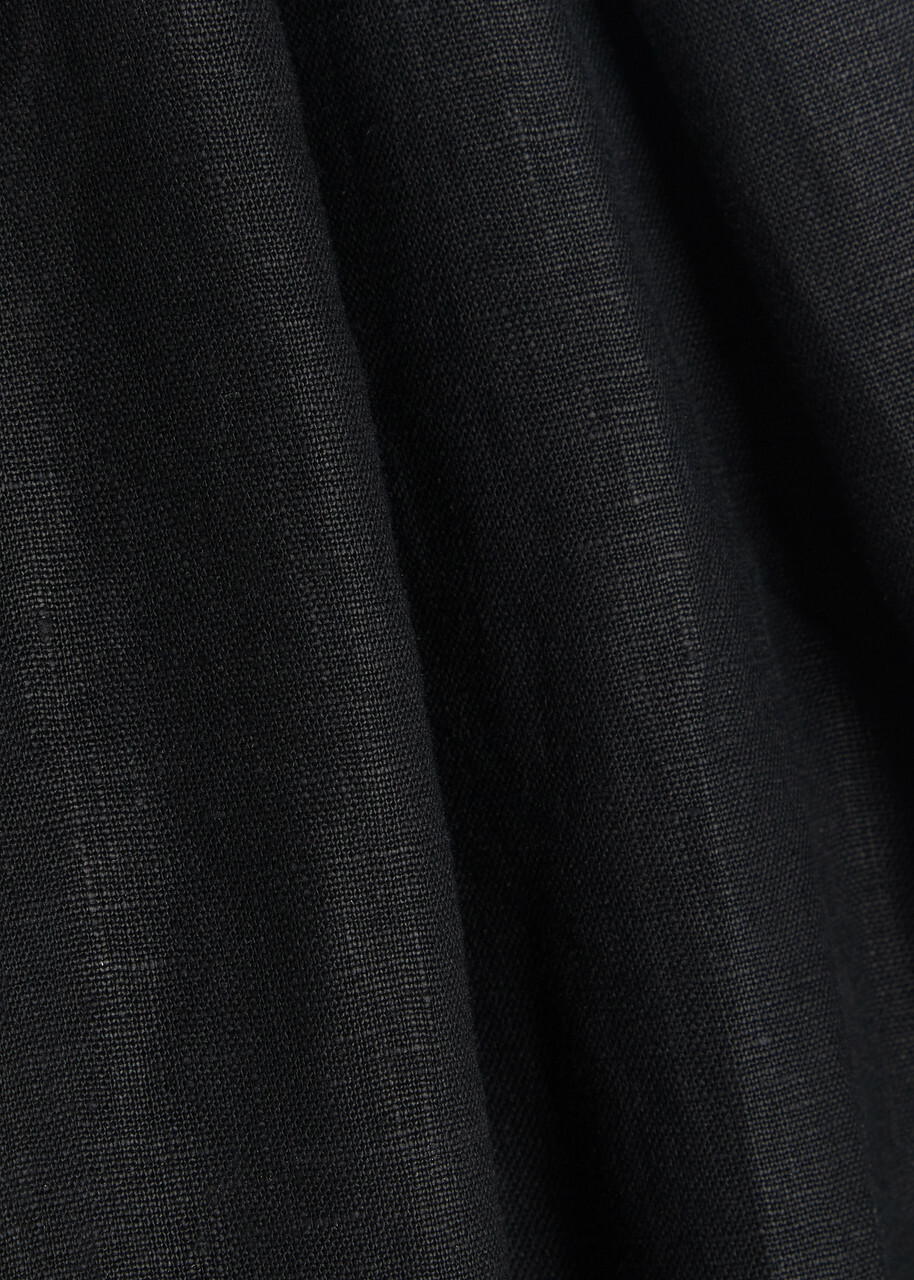 Faithfull The Brand Sofia Pleated Wide-leg Linen Trousers Black