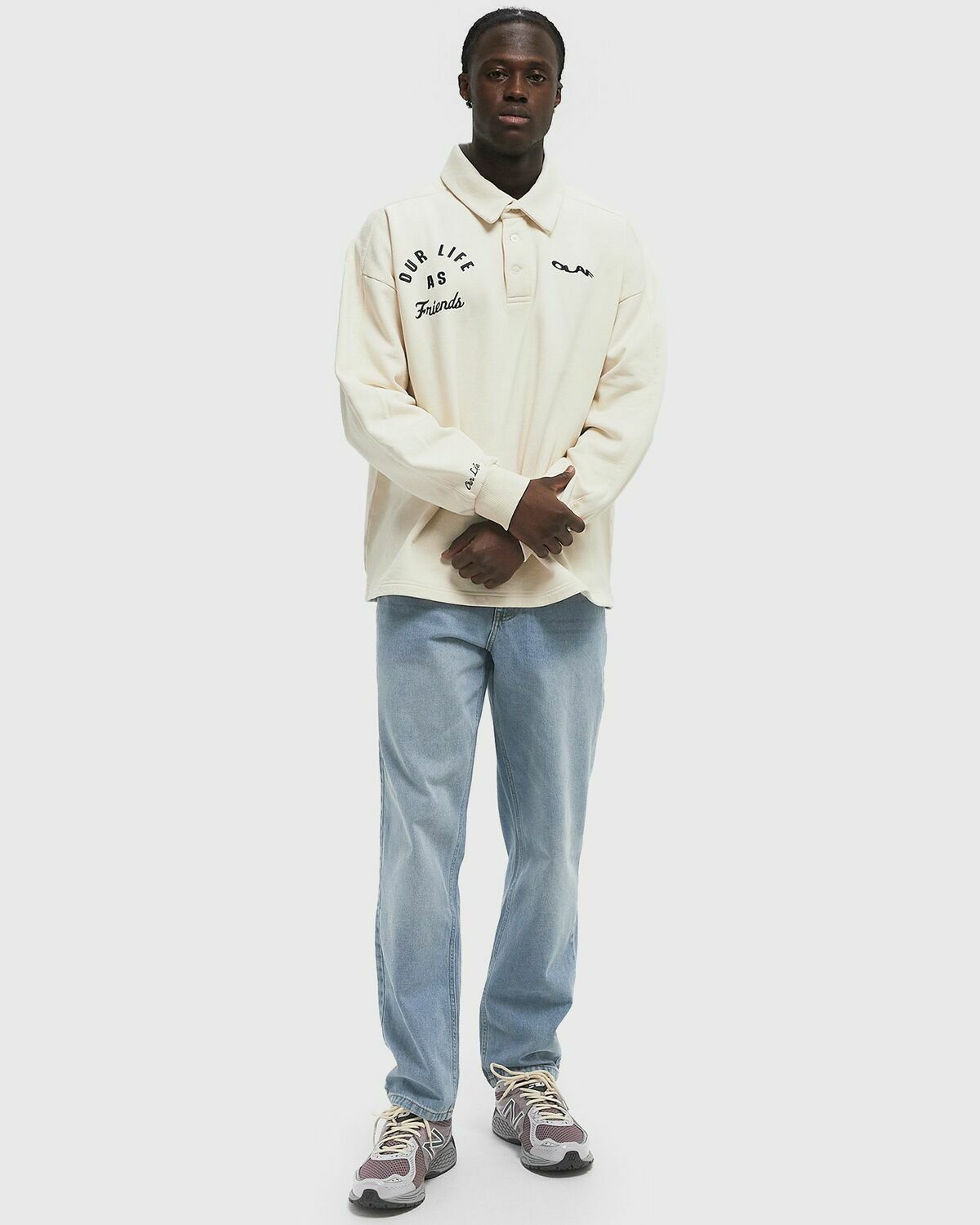 ØLÅF VARSITY POLO SWEAT White Men