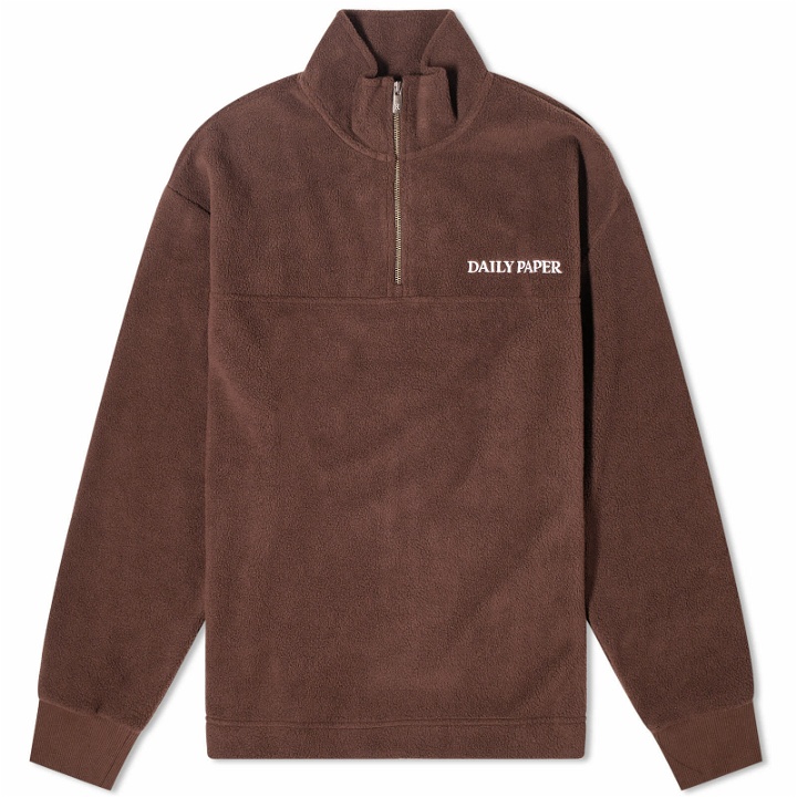 Photo: Daily Paper Men's Ramat Crew Neck Sweater in Syrup Brown
