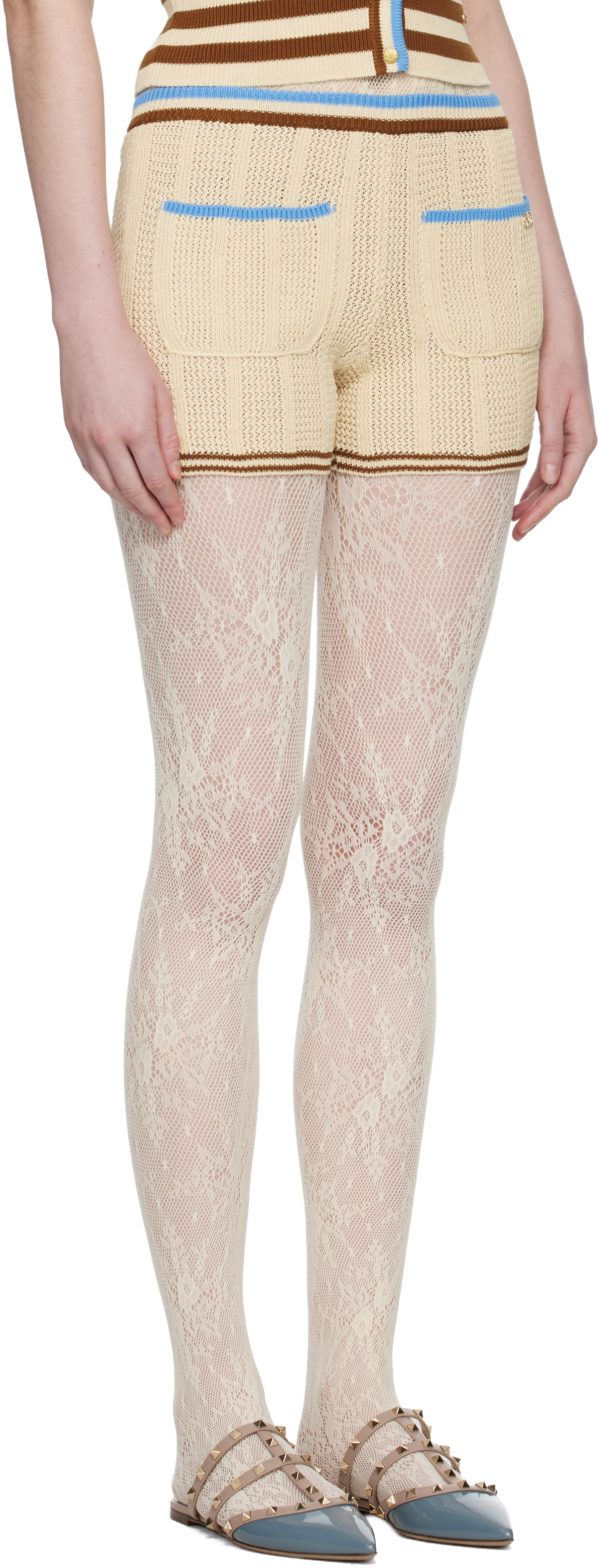 Valentino Beige Cotton Shorts