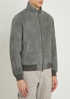 Polo Ralph Lauren Suede Bomber Jacket Dark Grey