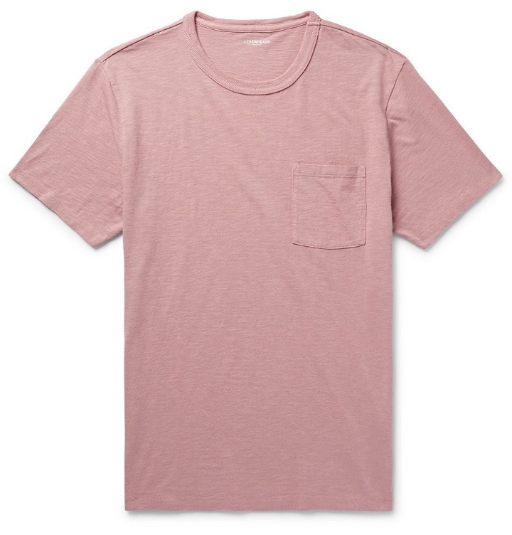 Photo: J.Crew - Slim-Fit Garment-Dyed Slub Cotton-Jersey T-Shirt - Men - Baby pink