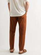 HUGO BOSS - Pris Pleated Stretch-Cotton Suit Trousers - Brown