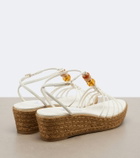 Jimmy Choo Lemi embellished leather wedge sandals