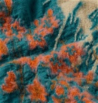 KAPITAL - Knitted Wool Scarf - Blue