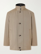 Auralee - Reversible Wool-Twill and Leather Jacket - Neutrals