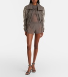 Rick Owens Dracucollar tulle and organza bomber jacket
