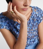 Oscar de la Renta Scramble embellished gold-plated ring