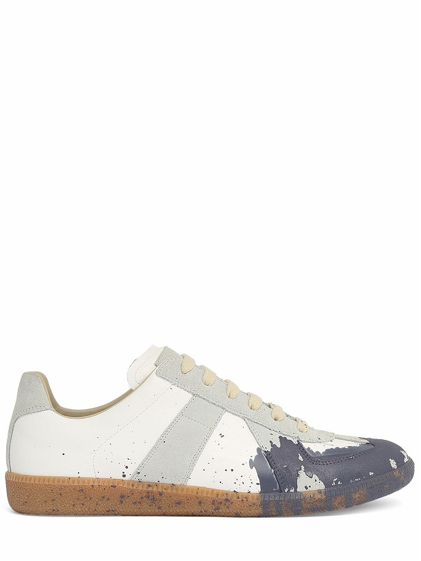 Photo: MAISON MARGIELA - Replica Painted Leather Low Top Sneakers