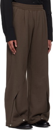 NULLUS Brown Intertwined Structure Sweatpants