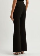 Roland Mouret Flared-leg Crepe Trousers Black