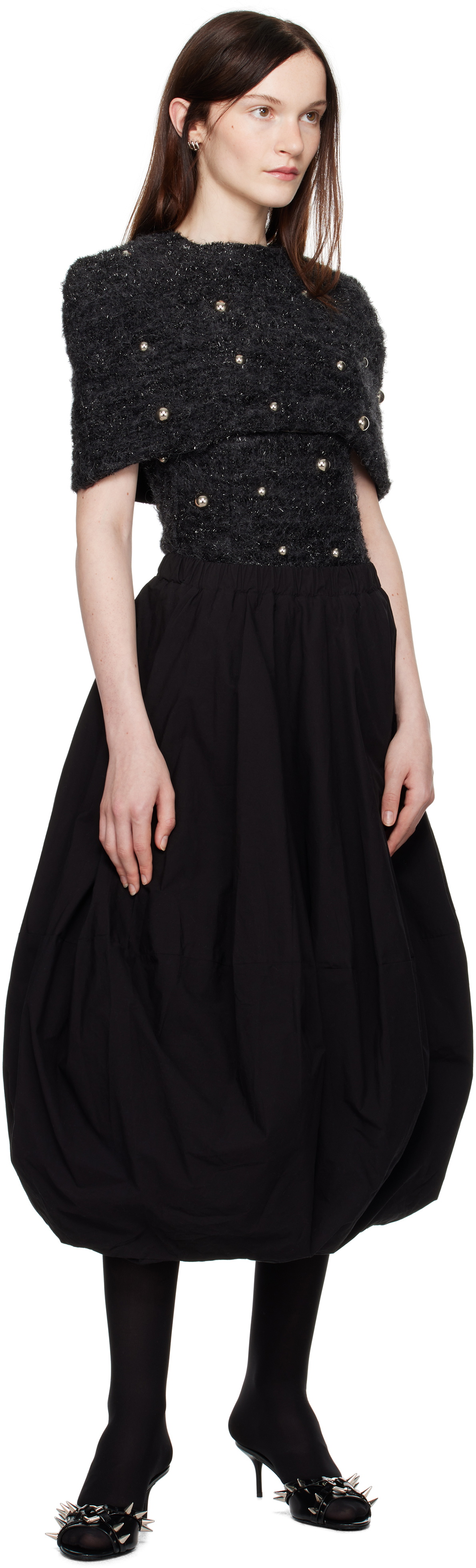 ABRA Black Cercle Midi Skirt