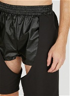Glossy Cut Out Shorts in Black