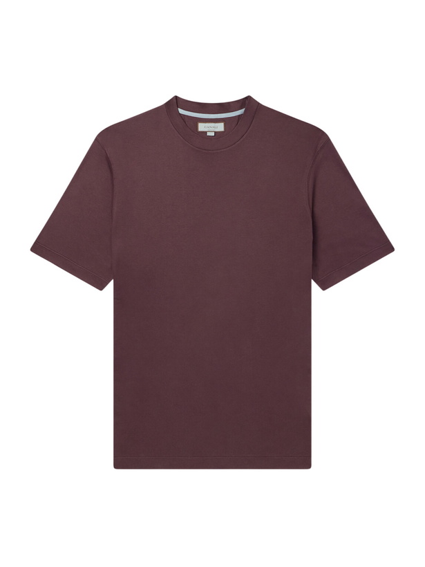 Photo: Canali - Cotton-Jersey T-Shirt - Burgundy
