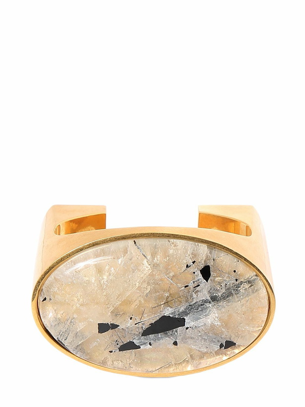 Photo: SAINT LAURENT - Oversize Stone & Brass Bracelet