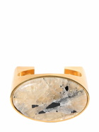 SAINT LAURENT - Oversize Stone & Brass Bracelet