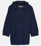 Loro Piana Lace-up cotton hoodie