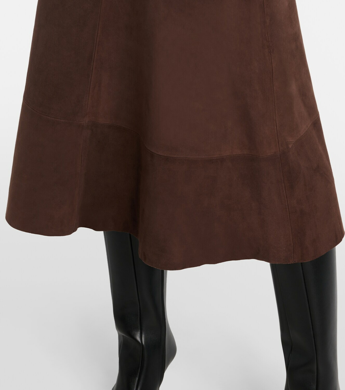 Yves Salomon Suede midi skirt