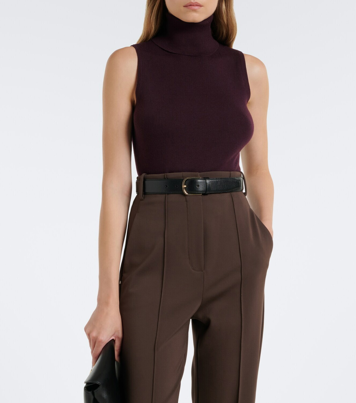 Jardin des Orangers Ribbed-knit virgin wool turtleneck top