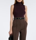 Jardin des Orangers Ribbed-knit virgin wool turtleneck top