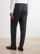 Zegna - Straight-Leg Wool, Cashmere and Silk-Blend Trousers - Gray