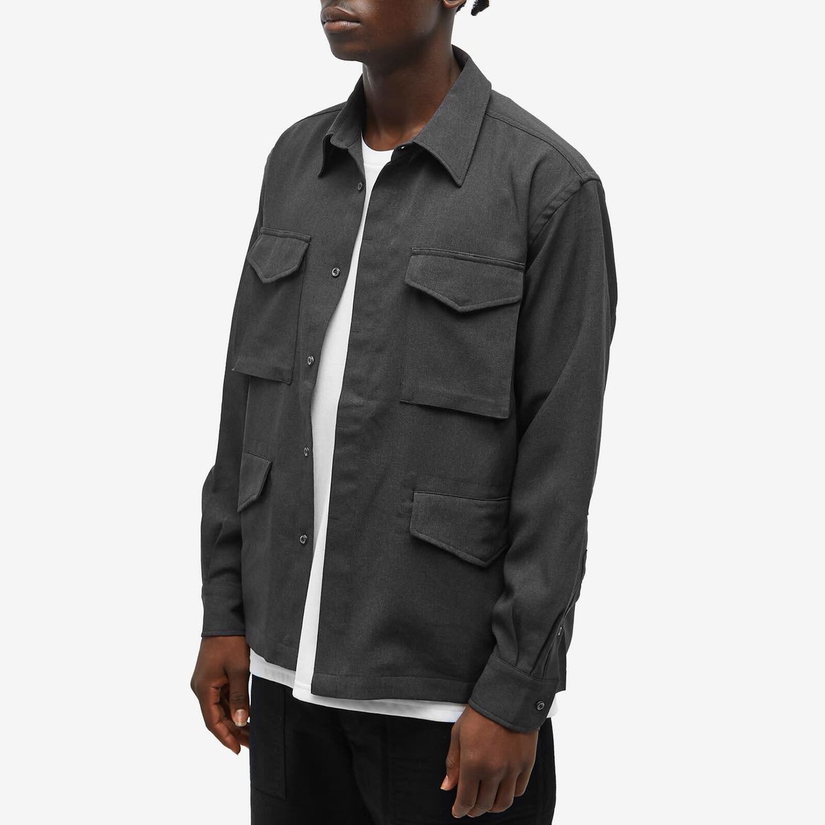 Eastlogue Men's M-65 Shirt Jacket in Charcoal