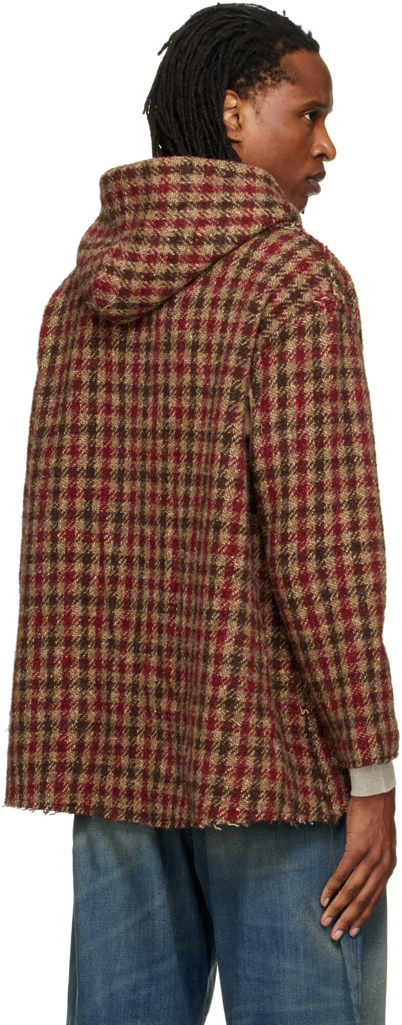 R13 Red Oversized Hooded Jacket