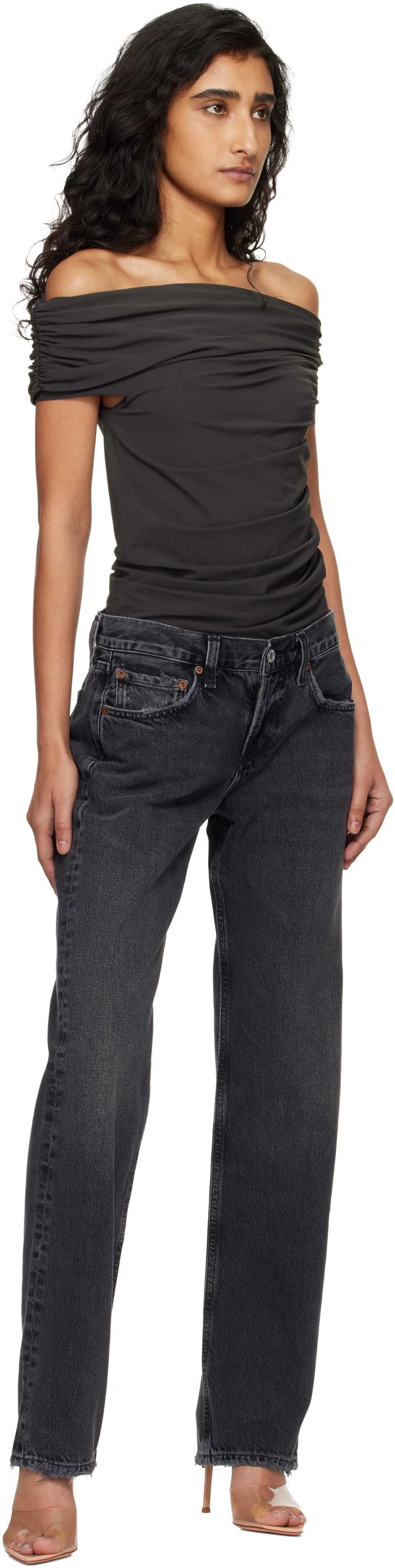 AGOLDE Brown Sherilyn Bodysuit