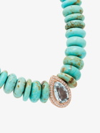 Jacquie Aiche 14K Rose Gold Turquoise Aquamarine Diamond Necklace