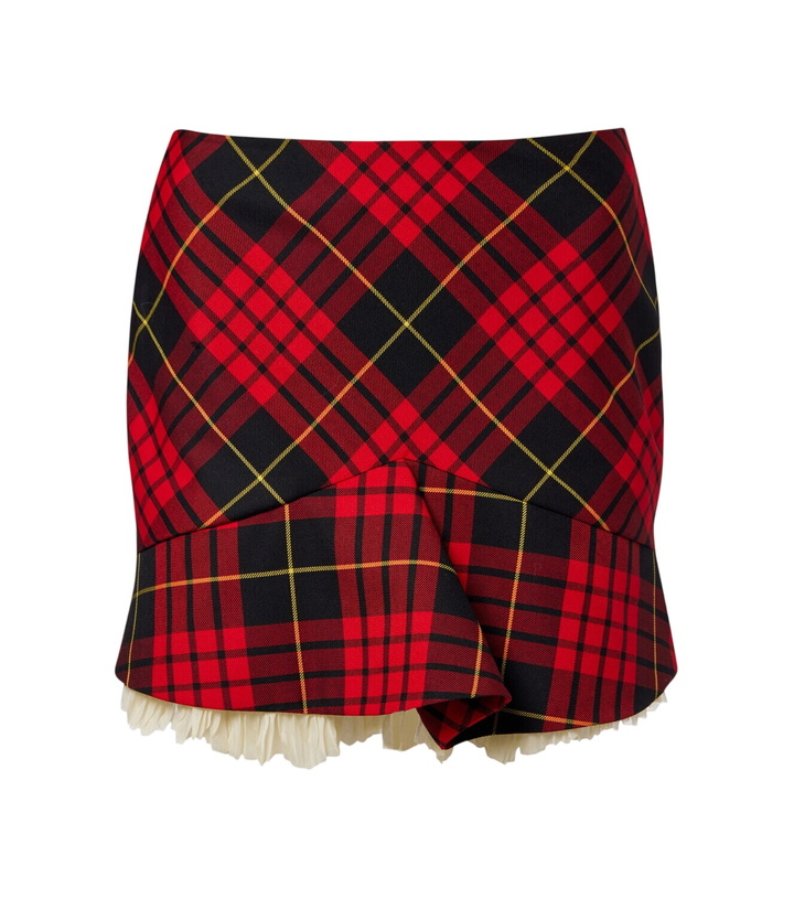 Photo: McQueen MacQueen tartan ruffled miniskirt