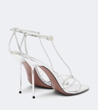 Paris Texas Lidia metallic patent leather sandals