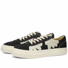 Stepney Workers Club Men's Dellow Shroom Hands Print Canvas Sneake Sneakers in Black/White