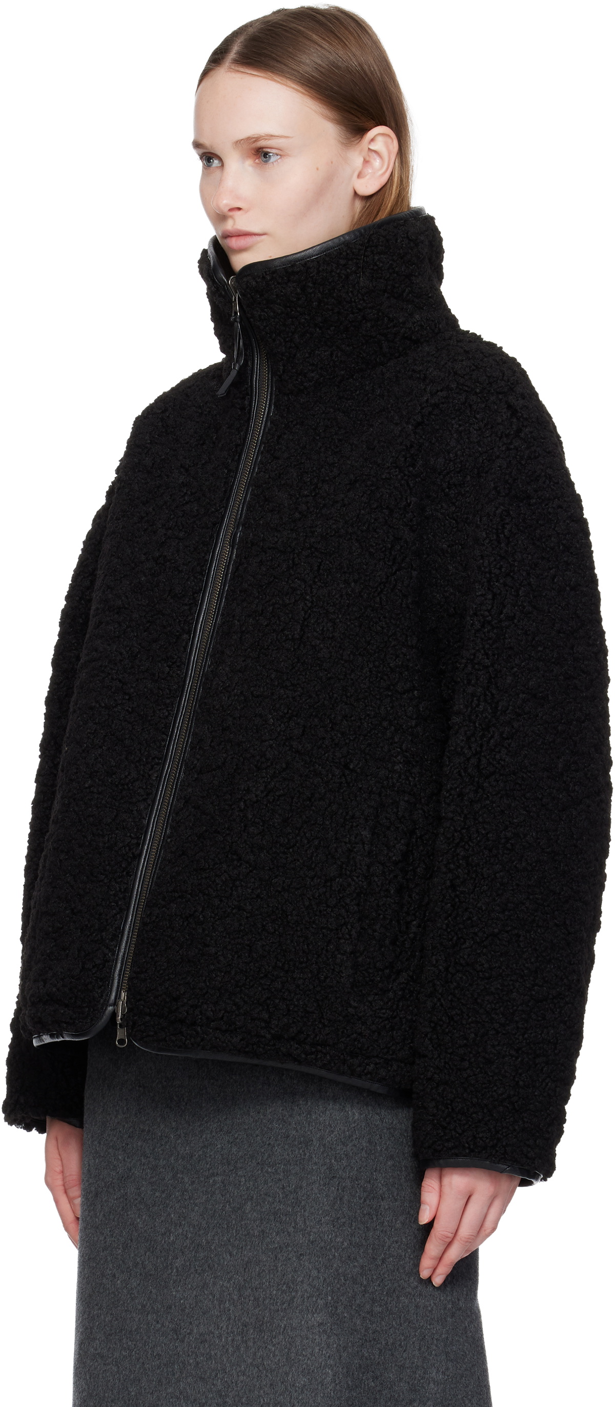 Nothing Written Black Pooh Reversible Faux-Shearling Jacket