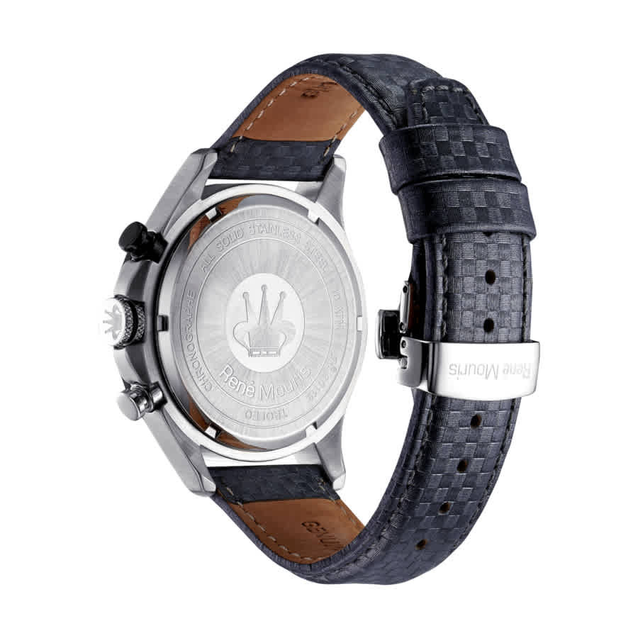 Rene Mouris Trofeo Chronograph Silver andBlack Dial Mens Watch 90119RM1