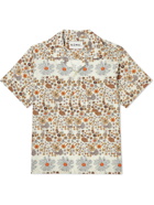 NOMA t.d. - Convertible-Collar Printed Rexcell Shirt - Neutrals
