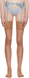 Fleur du Mal Blue Lily Garter Belt