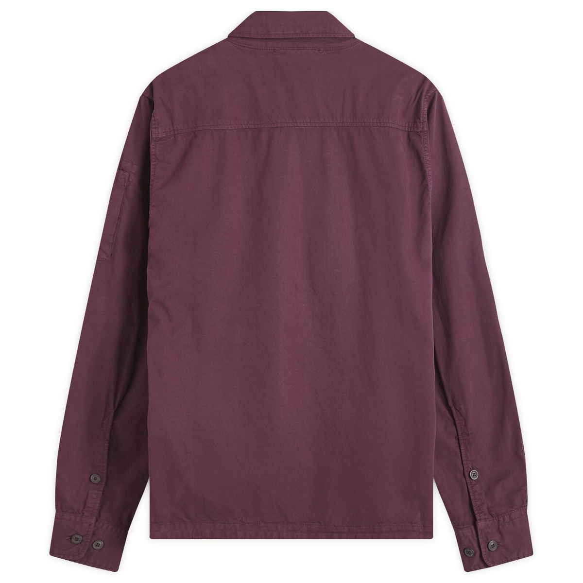 C.P. Company Men s Organic Gabardine Zip Overshirt in Potent Purple