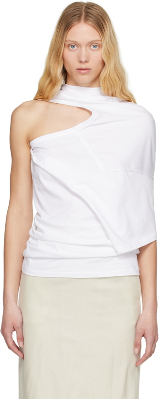Photo: Christopher Esber White Distort Cutaway T-shirt